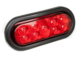 6" Oval LED Tail Light Red