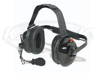 Crew Chief Headset - Behind-the-Head Carbon Fiber, No Adapter Cable