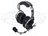 Crew Chief Headset - Over-the-Head Black Set, No Adapter Cable