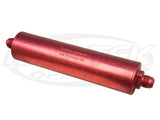Pure Power 2.5" Dia. Long Inline Fuel Filter - 45 Micron -10 AN to -10 AN filter