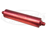 Pure Power 2.5" Dia. Long Inline Fuel Filter - 30 Micron -10 AN to -10 AN filter