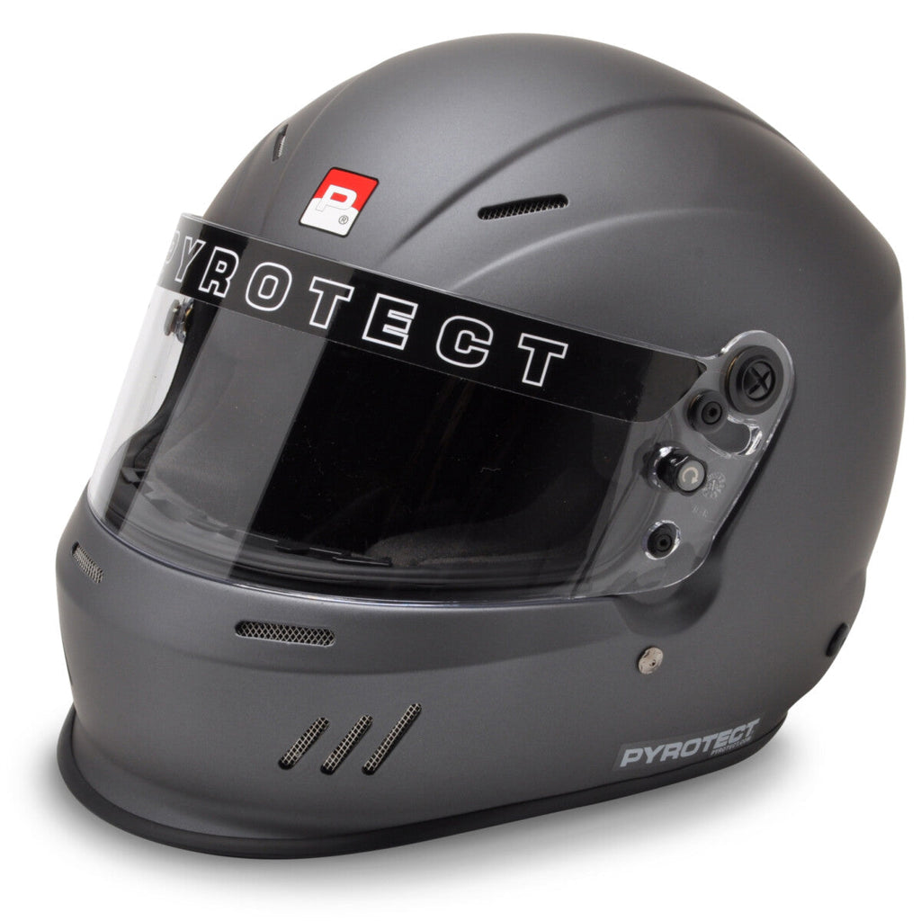 PYROTECT HELMET ULTRASPORT DUCKBILL FLAT BLACK LARGE | Racegear WA