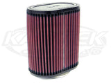 Oval Straight Cone Air Filters 2-3/4" flange, 6-1/4" x 4", 7" tall