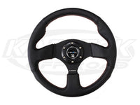 NRG Race Series Steering Wheels 320mm Sport Leather w/ Red Stitching