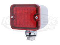 6 LED Medium Rod Tail Light - Red Red LED, Red Lens