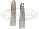 Steel Weld On Mounting Tabs For Rear View Mirrors 3" Long From Edge To Center 1/4" Bolt Hole - Pair