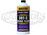 Master Products DOT 3 Brake Fluid 32oz Bottle Typical Boiling Points 284 Degrees Wet 401