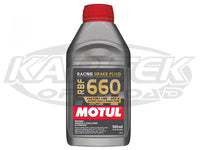Motul DOT 4 RBF660 Racing Brake Fluid 500ml Bottle Typical Boiling Points 399 Degrees Wet 622 Dry