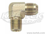 Fragola AN -4 Male To 1/8" NPT National Pipe Taper Thread Steel 90 Degree Adapter Fittings