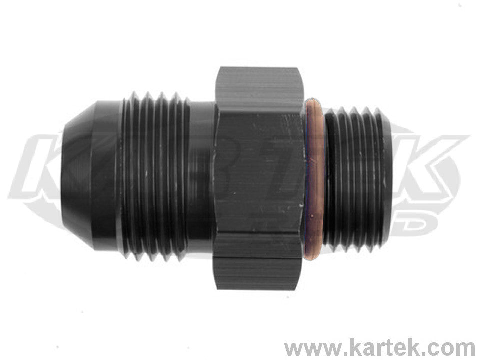 Fragola AN -12 Male To 3/4-16 Thread Male O-Ring Port ORB Black Anodized Aluminum Fittings