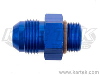 Fragola AN -12 Male To 3/4-16 Thread Male O-Ring Port ORB Blue Anodized Aluminum Fittings