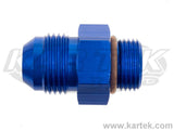 Fragola AN -8 Male To 9/16-18 Thread Male O-Ring Port ORB Blue Anodized Aluminum Fittings