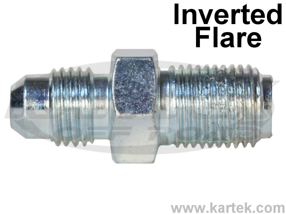 Fragola AN -3 Male To 9/16"-18 Thread Inverted Flare Male Steel Straight Brake Adapter Fittings