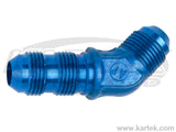 Fragola AN -16 Male To AN -16 Male Blue Anodized Aluminum 45 Degree Bulkhead Union Adapter Fittings