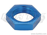 Fragola AN -4 Blue Anodized Aluminum 7/16-20 Thread Bulkhead Nut For Tee Fittings Or Unions