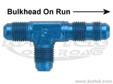 Fragola AN -8 Blue Anodized Aluminum Bulkhead Tee On The Run Fittings