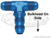 Fragola AN -3 Blue Anodized Aluminum Bulkhead Tee On The Side Fittings For Brakes