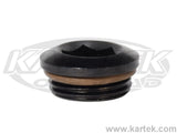 Fragola AN -12 Black Anodized Aluminum 1-1/16-12 Thread Male O-Ring Port Plugs Includes O-Ring Seal