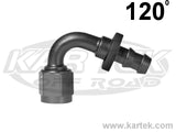 Fragola AN -12 Black Anodized Aluminum Series 8000 Push-Lite 120 Degree Bent Tube Hose Ends