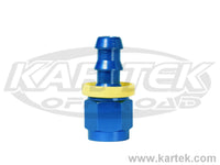 Fragola AN -8 Female To -6 Push Lock Hose Blue Anodized Aluminum Reducer Straight Hose Ends