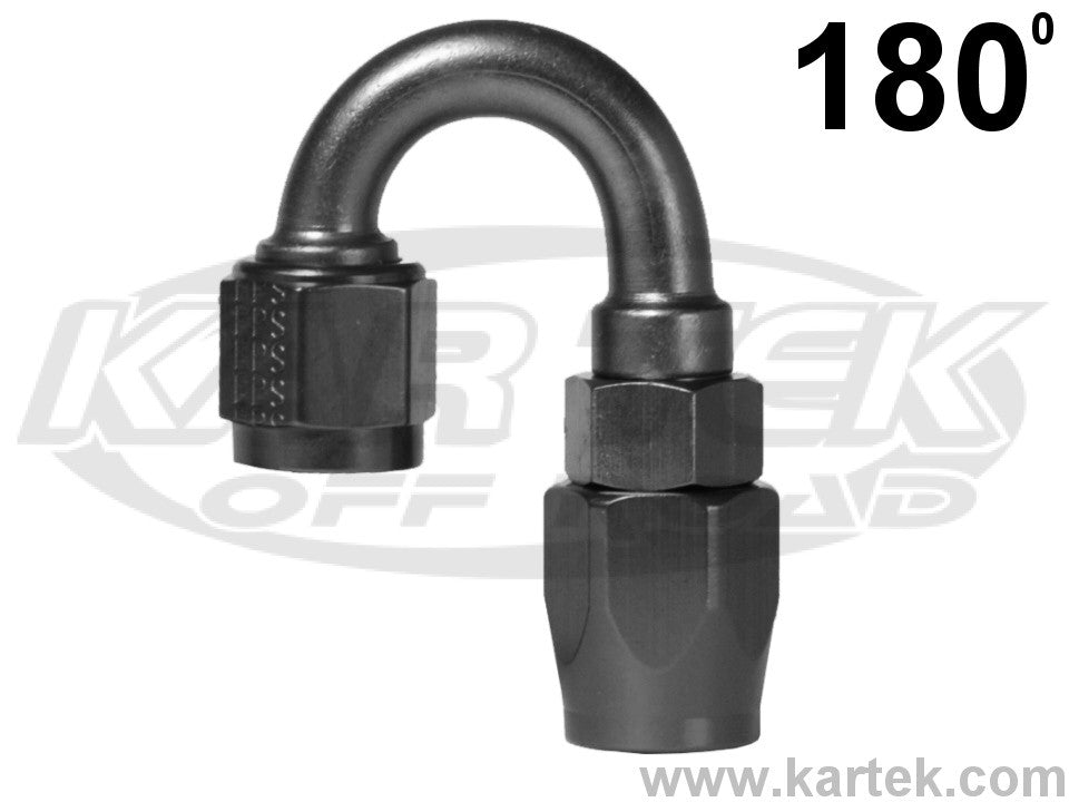 Fragola AN -12 Black Anodized Aluminum Series 3000 Cutter Style 180 Degree Bent Tube Hose Ends