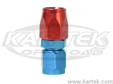 Fragola AN -6 Blue And Red Anodized Aluminum Series 3000 Cutter Style Straight Hose Ends