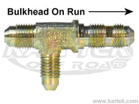 Fragola AN -6 Steel Bulkhead Tee On The Run Fittings