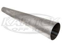 Plain Raw Mild Steel Exhaust Megaphone Tube 1.75