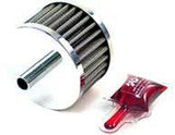 1-3/8" Dia. Rubber Base Breather w/ Chrome Top 8mm Inlet, 1-3/8" Dia., 1-1/8" Tall