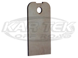 Flat Steel Body Panel Mounting Tab 3-1/2" Bottom To Center Of Hole For Use With Our Clip On U-Nuts