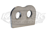 Steel Weld-On Double AN -3 Bulkhead Fitting Mounting Tab With 3/8" Holes Flat Bottom