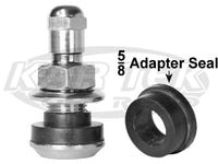 Chrome Bolt-In Tire Valve Stem Includes Both Rubber Seals For 7/16