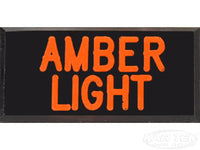 AMBER LIGHT Dash Badge Self Adhesive ID Label For Your Indicator Lights Or Switches