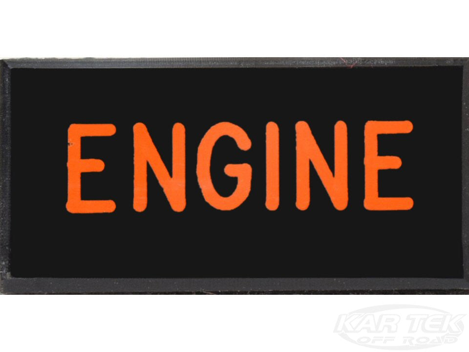 ENGINE Dash Badge Self Adhesive ID Label For Your Indicator Lights Or Switches