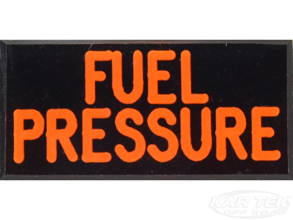 FUEL PRESSURE Dash Badge Self Adhesive ID Label For Your Indicator Lights Or Switches