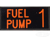 FUEL PUMP 1 Dash Badge Self Adhesive ID Label For Your Indicator Lights Or Switches