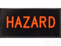 HAZARD Dash Badge Self Adhesive ID Label For Your Indicator Lights Or Switches
