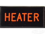 HEATER Dash Badge Self Adhesive ID Label For Your Indicator Lights Or Switches