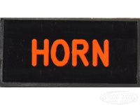 HORN Dash Badge Self Adhesive ID Label For Your Indicator Lights Or Switches