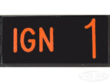 IGN 1 Dash Badge Self Adhesive ID Label For Your Indicator Lights Or Switches