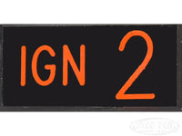 IGN 2 Dash Badge Self Adhesive ID Label For Your Indicator Lights Or Switches