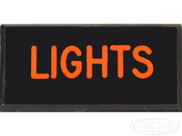 LIGHTS Dash Badge Self Adhesive ID Label For Your Indicator Lights Or Switches