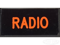 RADIO Dash Badge Self Adhesive ID Label For Your Indicator Lights Or Switches