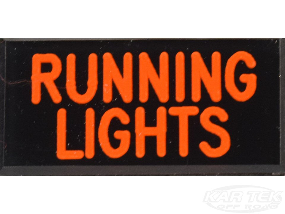 RUNNING LIGHTS Dash Badge Self Adhesive ID Label For Your Indicator Li ...
