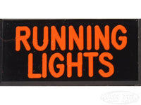 RUNNING LIGHTS Dash Badge Self Adhesive ID Label For Your Indicator Lights Or Switches
