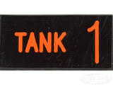 TANK 1 Dash Badge Self Adhesive ID Label For Your Indicator Lights Or Switches