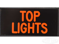 TOP LIGHTS Dash Badge Self Adhesive ID Label For Your Indicator Lights Or Switches