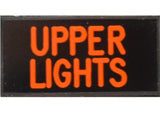 UPPER LIGHTS Dash Badge Self Adhesive ID Label For Your Indicator Lights Or Switches
