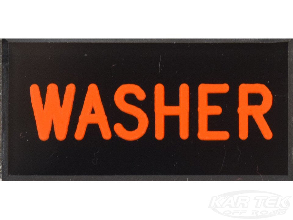 WASHER Dash Badge Self Adhesive ID Label For Your Indicator Lights Or Switches