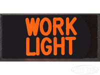 WORK LIGHT Dash Badge Self Adhesive ID Label For Your Indicator Lights Or Switches